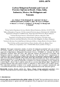 Cover page: Carbon mitigation potential and costs of forestry options in Brazil, China, India, Indonesia, Mexico, the Phillippines and Tanzania