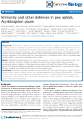 Cover page: Immunity and other defenses in pea aphids, Acyrthosiphon pisum