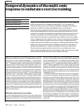 Cover page: Temporal dynamics of the multi-omic response to endurance exercise training