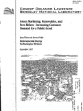 Cover page: Green Marketing, Renewables, and Free Riders: Increasing Customer Demand for a Public Good