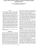 Cover page: Frequency Effects in Decision-Making are Predicted by Dirichlet Probability
Distribution Models