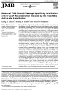 Cover page: Reversed DNA Strand Cleavage Specificity in Initiation of Cre–LoxP Recombination Induced by the His289Ala Active-site Substitution