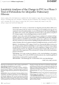 Cover page: Sensitivity Analyses of the Change in FVC in a Phase 3 Trial of Pirfenidone for Idiopathic Pulmonary Fibrosis