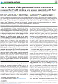 Cover page: The N1 domain of the peroxisomal AAA-ATPase Pex6 is required for Pex15 binding and proper assembly with Pex1