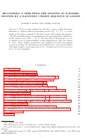 Cover page: Recovering a tree from the lengths of subtrees spanned by a randomly chosen sequence of leaves