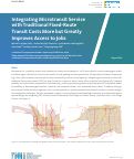 Cover page: Integrating Microtransit Service with Traditional Fixed-Route Transit Costs More but Greatly Improves Access to Jobs