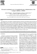 Cover page: Elevated circulating levels of anandamide after administration of the transport inhibitor, AM404