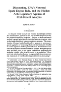 Cover page: Discounting, EPA's Nonroad Spark-Engine Rule, and the Hidden Anti-Regulatory Agenda of Cost-Benefit Analysis