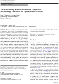 Cover page: The Relationship Between Homework Compliance and Therapy Outcomes: An Updated Meta-Analysis