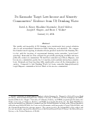 Cover page: Do Earmarks Target Low-Income and Minority Communities? Evidence from US Drinking Water