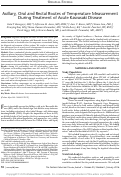 Cover page: Axillary, Oral and Rectal Routes of Temperature Measurement During Treatment of Acute Kawasaki Disease