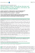 Cover page: Intimate partner violence among African American and African Caribbean women: prevalence, risk factors, and the influence of cultural attitudes