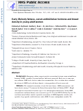Cover page: Early Life Body Fatness, Serum Anti-Müllerian Hormone, and Breast Density in Young Adult Women