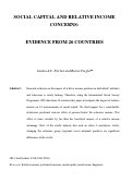 Cover page: Social Captial and Relative Income Concerns: Evidence from 26 Countries