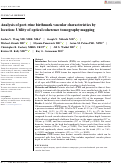 Cover page: Analysis of port-wine birthmark vascular characteristics by location: Utility of optical coherence tomography mapping.