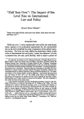 Cover page: "Half Seas Over": The Impact of Sea Level Rise on International Law and Policy