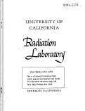 Cover page: RADIOCHEMICAL AND SPECTROMETER STUDIES OF SOME NEW NUCLEAR ISOMERS PREPARED BY CYCLOTRON BOMBARDMENT