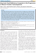 Cover page: Brca2 and Trp53 Deficiency Cooperate in the Progression of Mouse Prostate Tumourigenesis