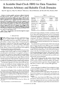 Cover page: A scalable dual-clock FIFO for data transfers between arbitrary and haltable clock domains