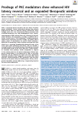 Cover page: Prodrugs of PKC modulators show enhanced HIV latency reversal and an expanded therapeutic window