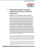 Cover page: Deep segmentation networks predict survival of non-small cell lung cancer.