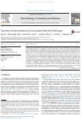 Cover page: True but not false memories are associated with the HTR2A gene