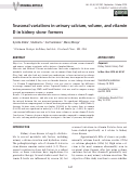 Cover page: Seasonal variations in urinary calcium, volume, and vitamin D in kidney stone formers