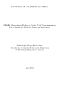 Cover page: GRYD: Generalized Reduced-Order Wye-Delta Transformation: User's Manual
for Reduction Engine and Applications