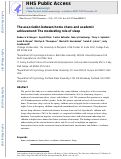 Cover page: The Association Between Home Chaos and Academic Achievement: The Moderating Role of Sleep