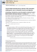 Cover page: Triazole-dithiocarbamate based selective lysine specific demethylase 1 (LSD1) inactivators inhibit gastric cancer cell growth, invasion, and migration.