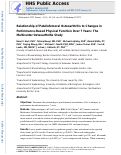 Cover page: Relationship of Patellofemoral Osteoarthritis to Changes in Performance-based Physical Function Over 7 Years: The Multicenter Osteoarthritis Study.