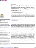 Cover page: The association between student body mass index and tests of flexibility assessed by the FITNESSGRAM®: New York City public school students, 2017–18