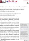 Cover page: Complete Genome Sequence of Geobacter sp. Strain FeAm09, a Moderately Acidophilic Soil Bacterium