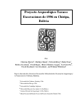 Cover page: Proyecto Arqueológico Taraco: Excavaciones de 1996 en Chiripa, Bolivia