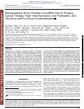 Cover page: Bioengineering Novel Chimeric microRNA-34a for Prodrug Cancer Therapy: High-Yield Expression and Purification, and Structural and Functional Characterization