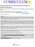 Cover page: Advanced Ultrasound Workshops for Emergency Medicine Residents