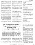 Cover page: GDF11 Controls the Timing of Progenitor Cell Competence in Developing Retina