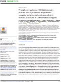 Cover page: Phosphoregulation of HORMA domain protein HIM-3 promotes asymmetric synaptonemal complex disassembly in meiotic prophase in Caenorhabditis elegans