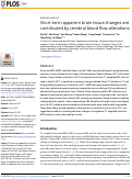 Cover page: Short-term apparent brain tissue changes are contributed by cerebral blood flow alterations