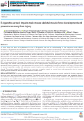 Cover page: E-cigarette aerosol impairs male mouse skeletal muscle force development and prevents recovery from injury