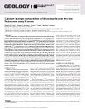 Cover page: Calcium isotope composition of
              Morozovella
              over the late Paleoceneâearly Eocene