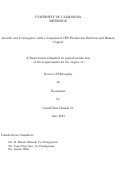 Cover page: Growth and Convergence with a Normalized CES Production Function and Human Capital