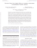 Cover page: Preschool Center Care Quality Effects on Academic Achievement: An Instrumental Variables Analysis