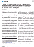 Cover page: The drug transporter OAT3 (SLC22A8) and endogenous metabolite communication via the gut–liver–kidney axis