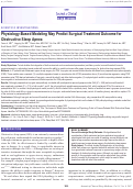 Cover page: Physiology-Based Modeling May Predict Surgical Treatment Outcome for Obstructive Sleep Apnea.