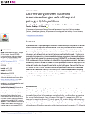 Cover page: Discriminating between viable and membrane-damaged cells of the plant pathogen Xylella fastidiosa