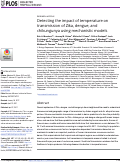 Cover page: Detecting the impact of temperature on transmission of Zika, dengue, and chikungunya using mechanistic models