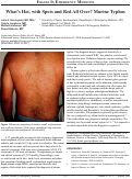 Cover page: Images in Emergency Medicine: What’s Hot, With Spots and Red All Over? Murine Typhus