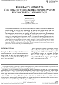 Cover page: The Brain's Concepts: The Role of the Sensory-Motor System in Conceptual Knowledge&nbsp;