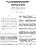 Cover page: What Do Eye Movements Reveal about Mental Imagery? Evidence from Visual and Verbal Elicitations